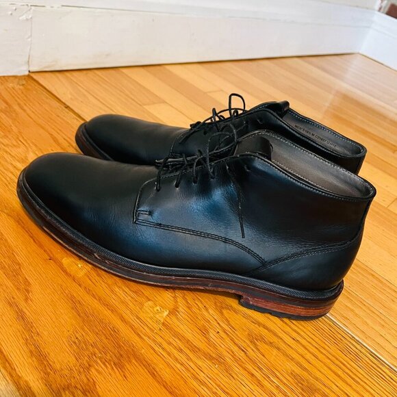COLE‎ HAAN Grand Boot Black Leather Size 10.5 M Mens Ankle Lace Up Chukka Boots - Picture 1 of 16
